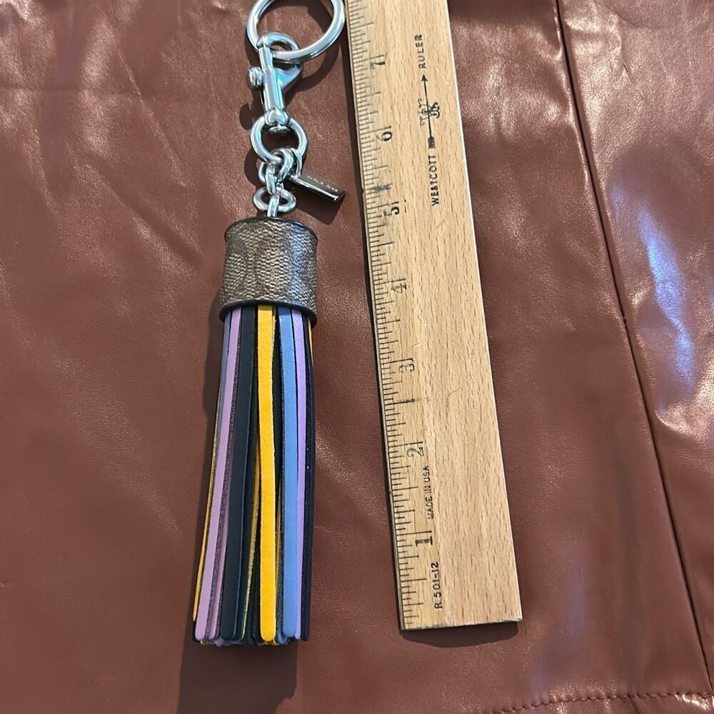 COACH Leather Tassel Keychain - Picture 5 of 5